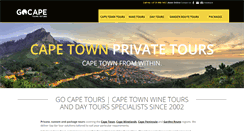 Desktop Screenshot of gocape.co.za